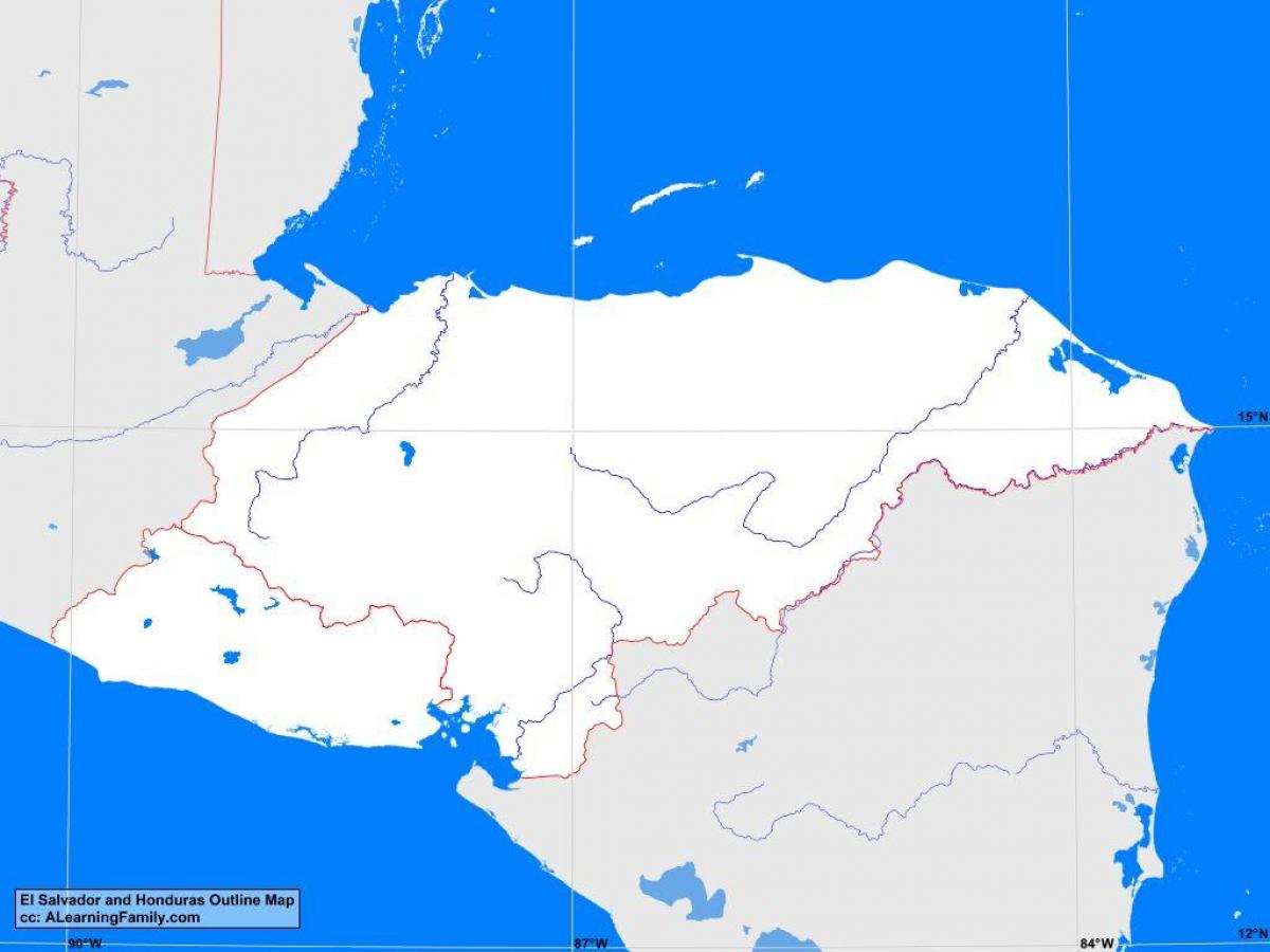 ہونڈوراس خالی نقشہ