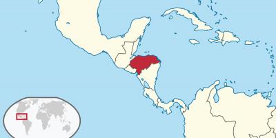 ہونڈوراس کے مقام پر دنیا کے نقشے