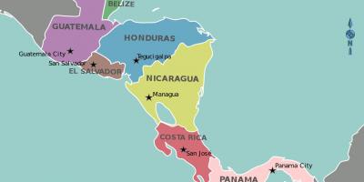 نقشہ کے ہونڈوراس وسطی امریکہ کا نقشہ